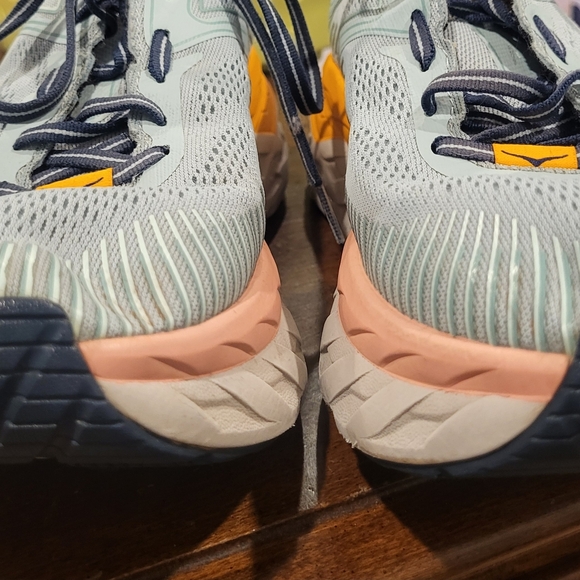 Hoka Womens Bondi 7 Blue Running Sneakera Shoes Size 9.5 - Picture 4 of 13